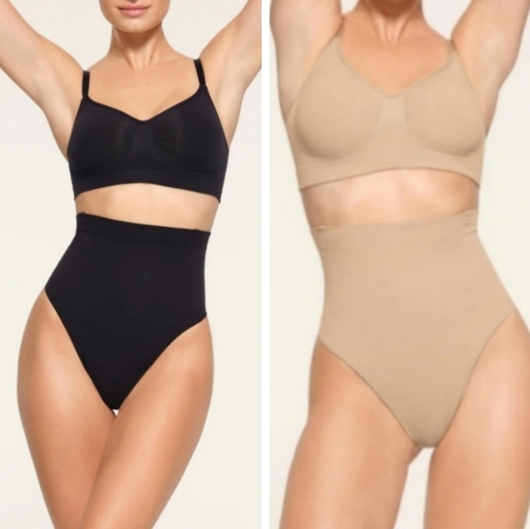 NWOT SKIMS Core Control High Waisted Thong Tan Various - Picture 1 of 10